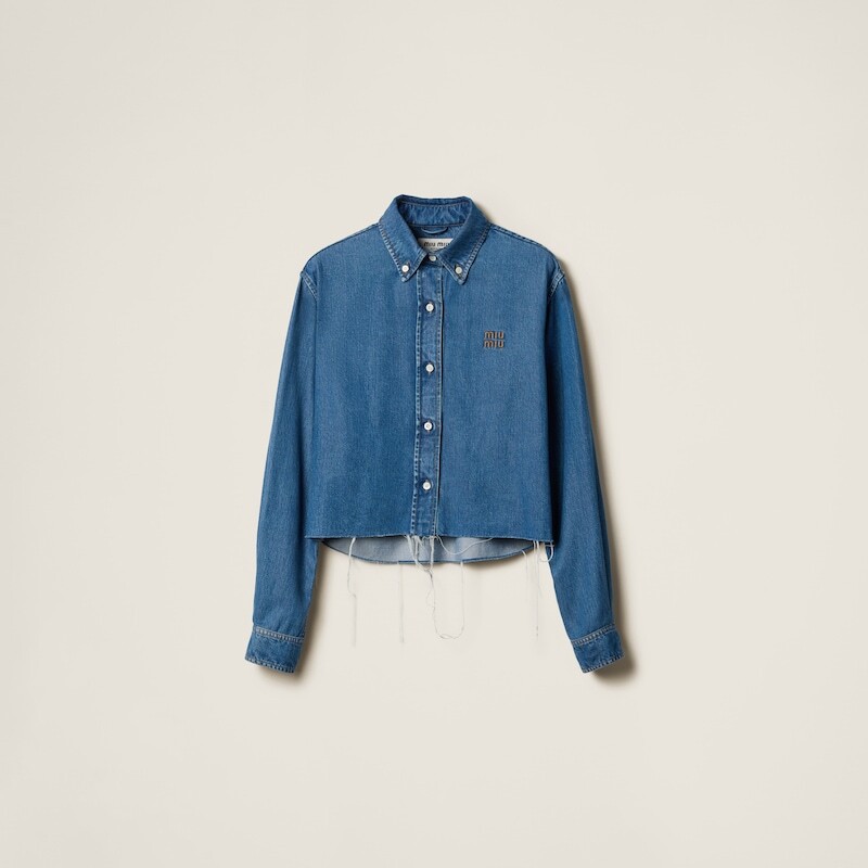 Джинсовая рубашка Miu Miu, синий
Джинсовая рубашка Miu Miu, синий