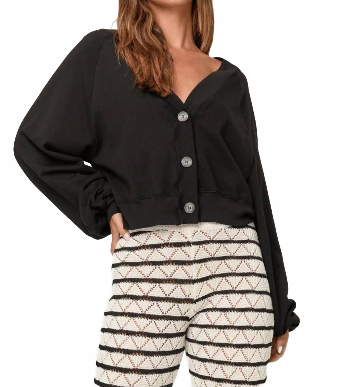 Кардиган Francina на пуговицах в черном цвете PROJECT SOCIAL T
Кардиган Francina на пуговицах в черном цвете PROJECT SOCIAL T