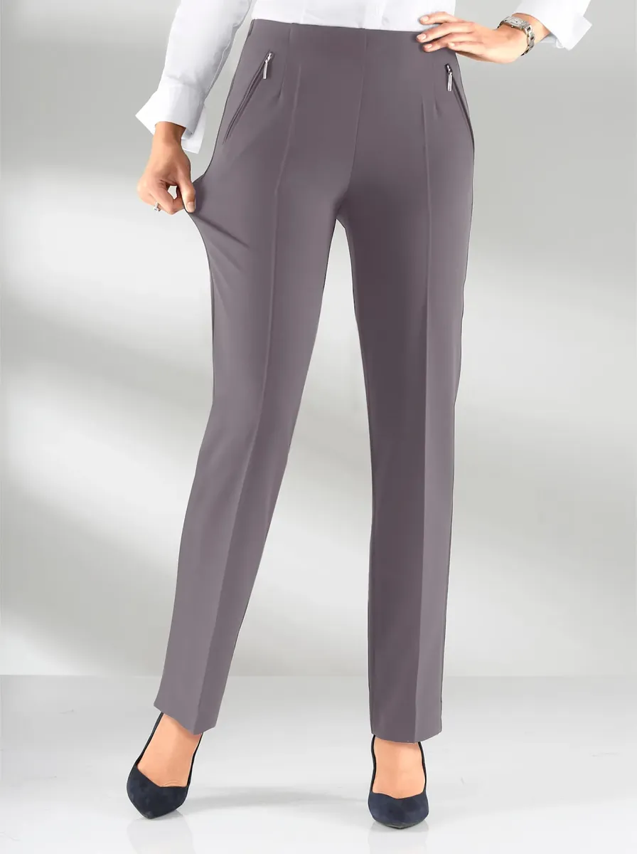 Брюки Adelina без застежки, антрацит
Брюки Adelina без застежки, антрацит