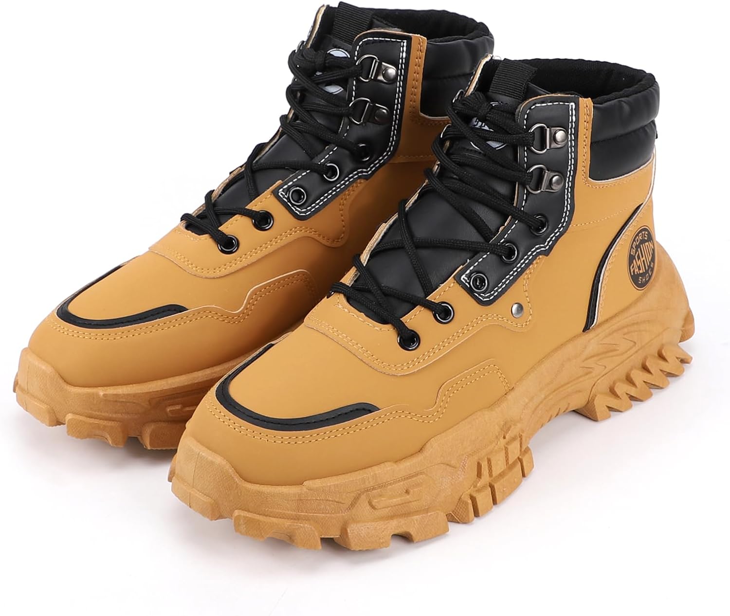 Мужские водонепроницаемые походные ботинки KIUGCO - стильная обувь высокого верха, спортивная, прочная, с противоскользящей толстой подошвой, желтый
Мужские водонепроницаемые походные ботинки KIUGCO - стильная обувь высокого верха, спортивная, прочная, с противоскользящей толстой подошвой, желтый