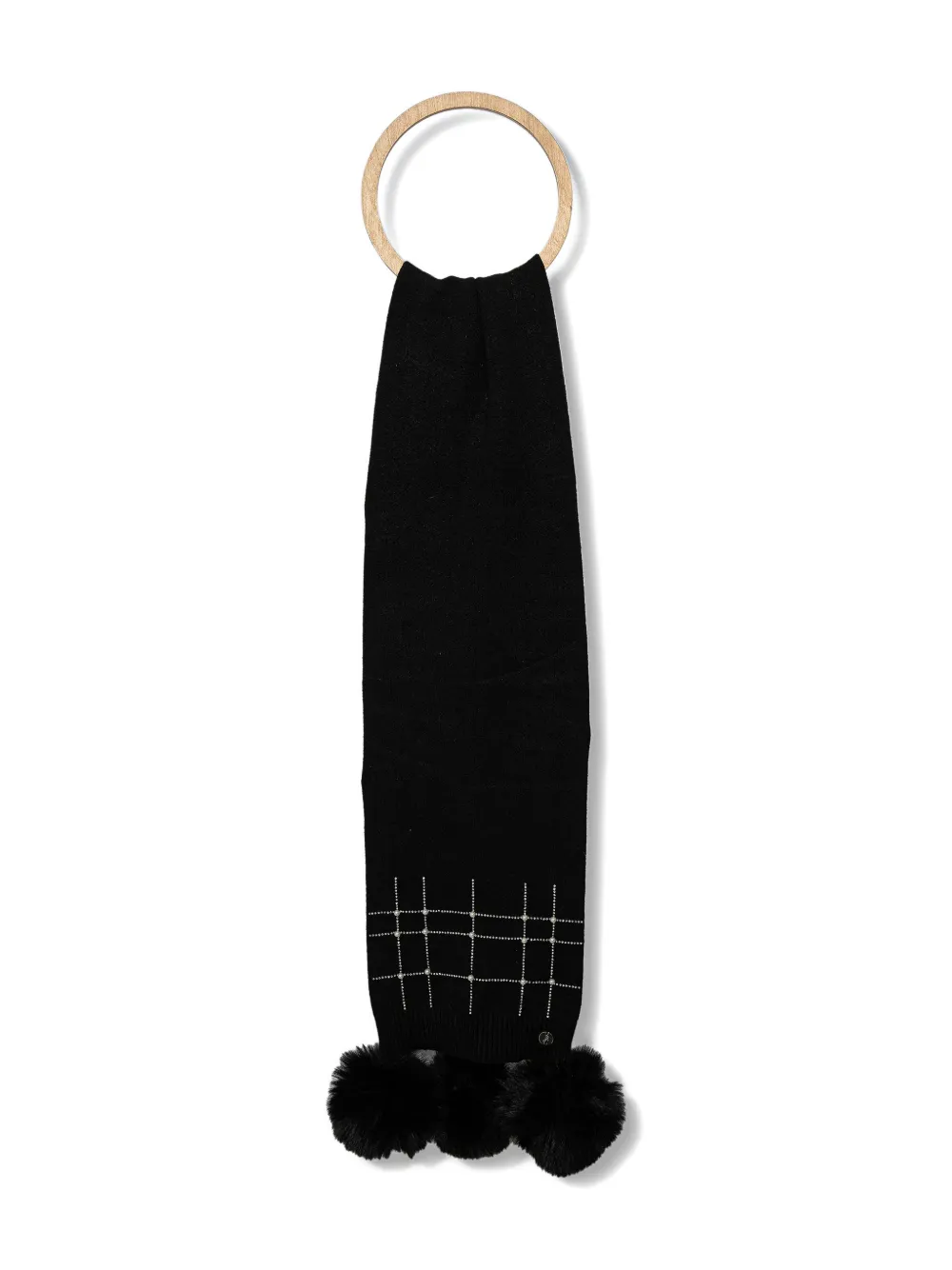 Шарф с помпонами и искусственным жемчугом Joseph Ribkoff, черный
Шарф с помпонами и искусственным жемчугом Joseph Ribkoff, черный