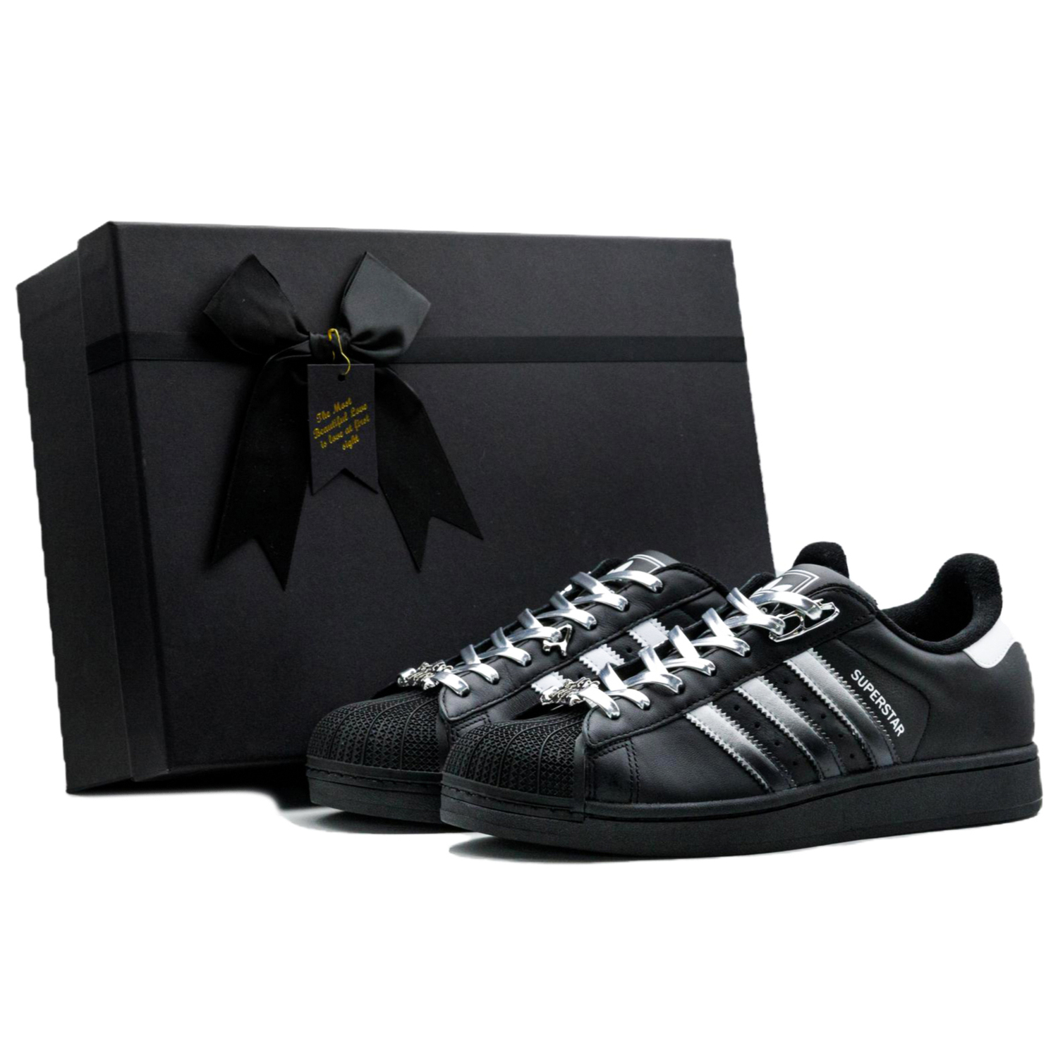 Superstar 2 Silver Chain Heart, Obsidian Box устойчивые к истиранию низкие кроссовки для скейтбординга унисекс Adidas Originals, черный
Superstar 2 Silver Chain Heart, Obsidian Box устойчивые к истиранию низкие кроссовки для скейтбординга унисекс Adidas Originals, черный