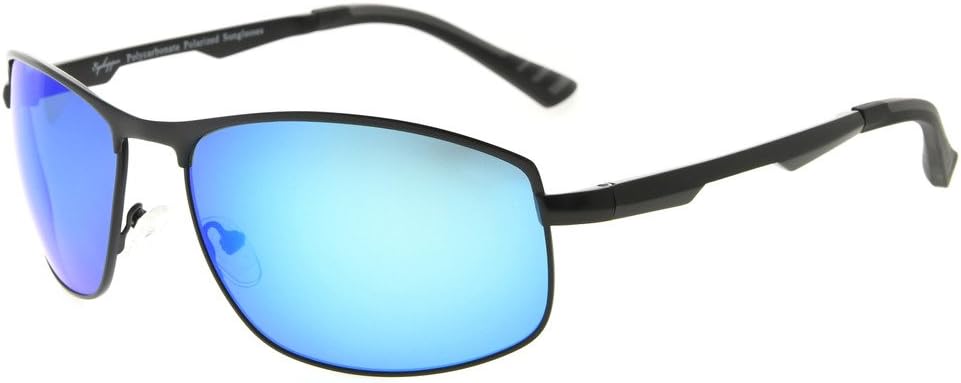 Солнцезащитные очки Eyekepper с металлической оправой, пружинными шарнирами, поликарбонатными линзами и поляризованными линзами, для мужчин и женщин, Black/Blue Mirror
Солнцезащитные очки Eyekepper с металлической оправой, пружинными шарнирами, поликарбонатными линзами и поляризованными линзами, для мужчин и женщин, Black/Blue Mirror