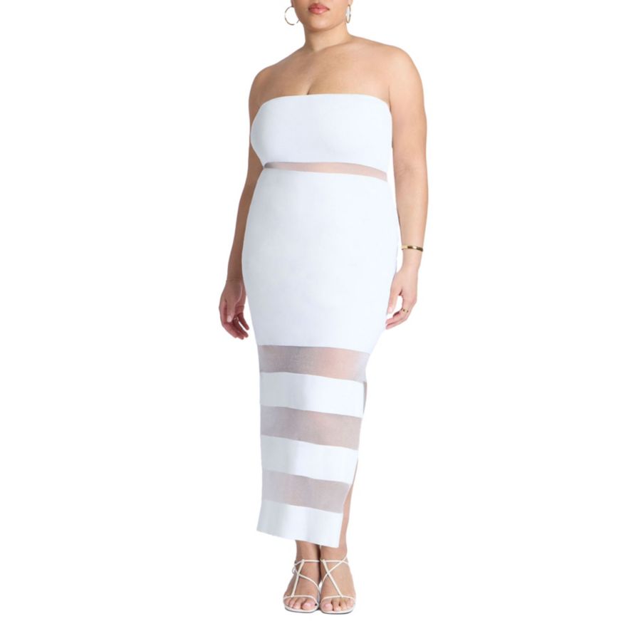 Женское макси-платье больших размеров с прозрачными вставками ELOQUII, Jet stream
Женское макси-платье больших размеров с прозрачными вставками ELOQUII, Jet stream