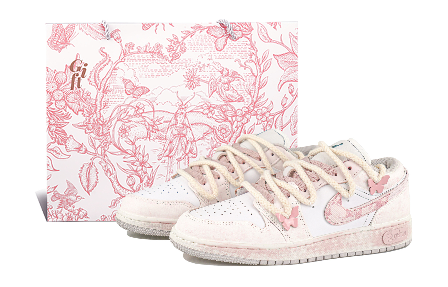 Air 1 RISK Butterfly Residence Smoke Pink нескользящие устойчивые к истиранию детские баскетбольные кроссовки Jordan, розовый
Air 1 RISK Butterfly Residence Smoke Pink нескользящие устойчивые к истиранию детские баскетбольные кроссовки Jordan, розовый