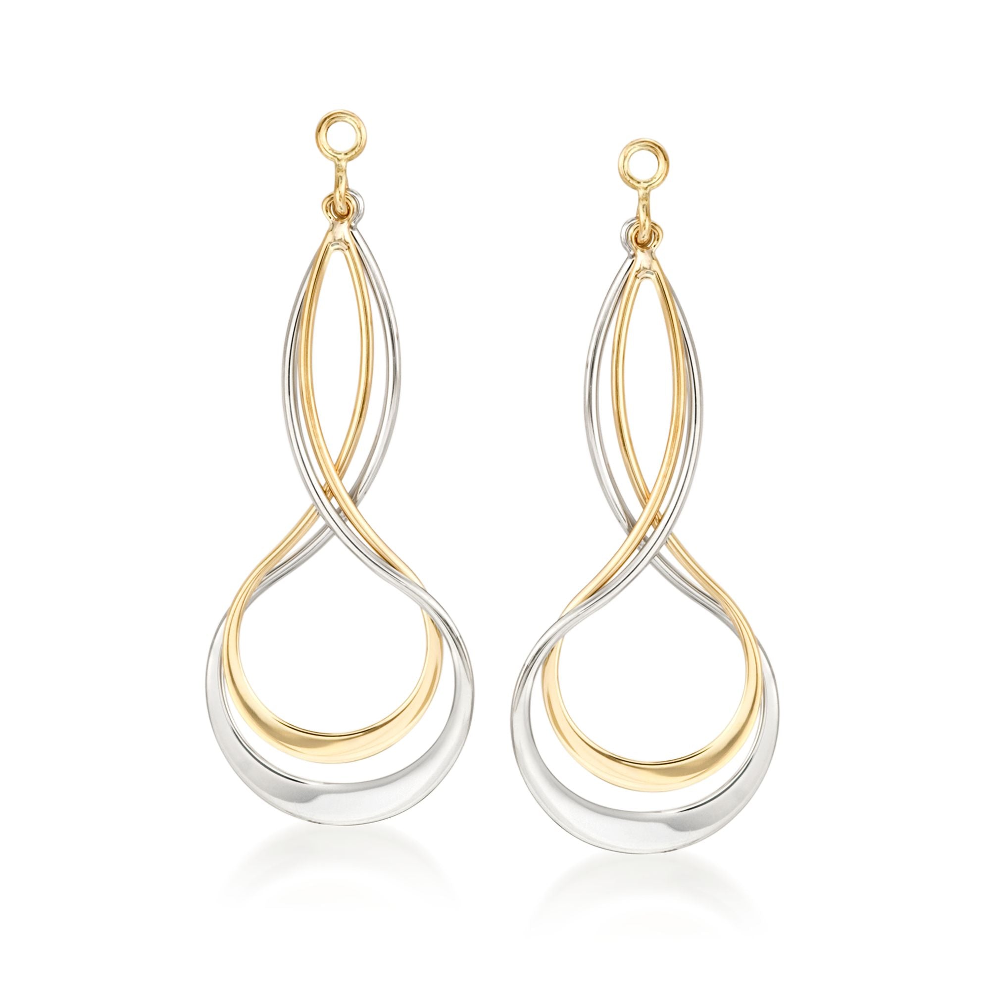 Серьги Ross-Simons из стерлингового серебра и 14-каратного желтого золота Ross-Simons, белый
Серьги Ross-Simons из стерлингового серебра и 14-каратного желтого золота Ross-Simons, белый