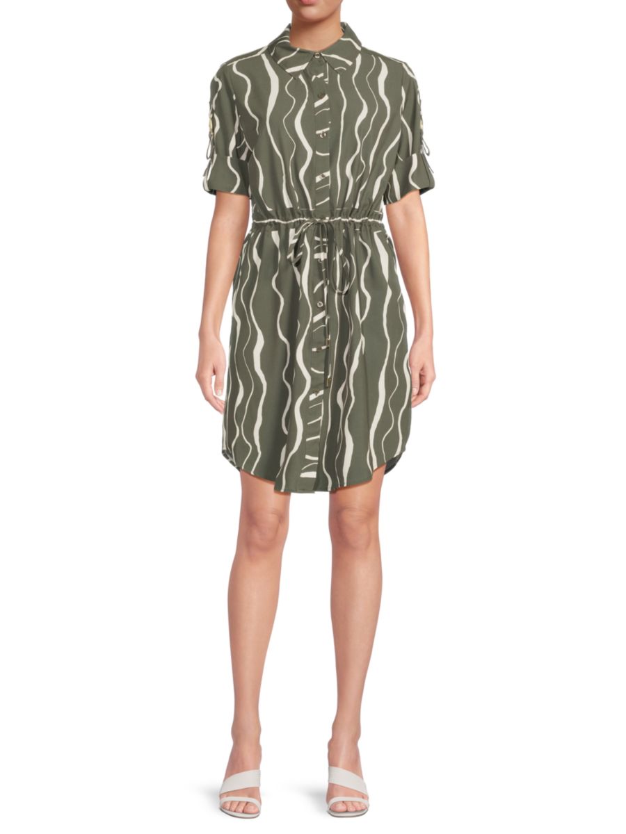 Платье-рубашка мини с принтом и присборенным лифом Halston, цвет Sage Vanilla
Платье-рубашка мини с принтом и присборенным лифом Halston, цвет Sage Vanilla