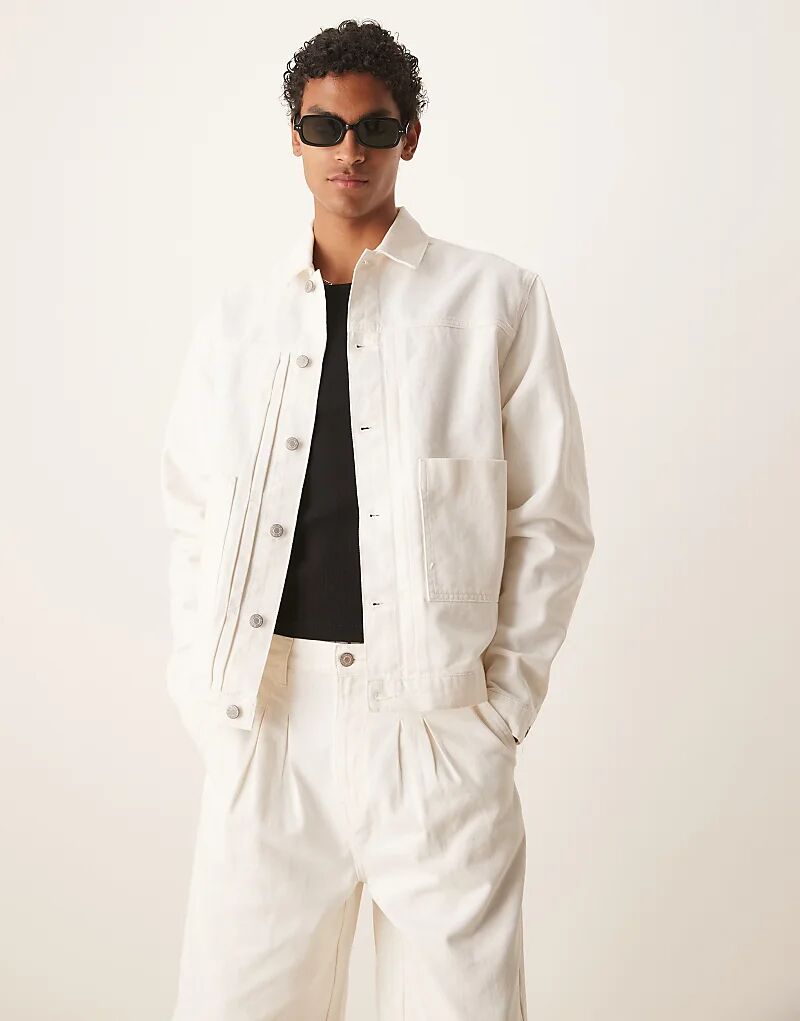 Комбинируемая плиссированная куртка Харрингтон цвета экрю от ASOS DESIGN, Белый, Комбинируемая плиссированная куртка Харрингтон цвета экрю от ASOS DESIGN 
Комбинируемая плиссированная куртка Харрингтон цвета экрю от ASOS DESIGN, Белый, Комбинируемая плиссированная куртка Харрингтон цвета экрю от ASOS DESIGN