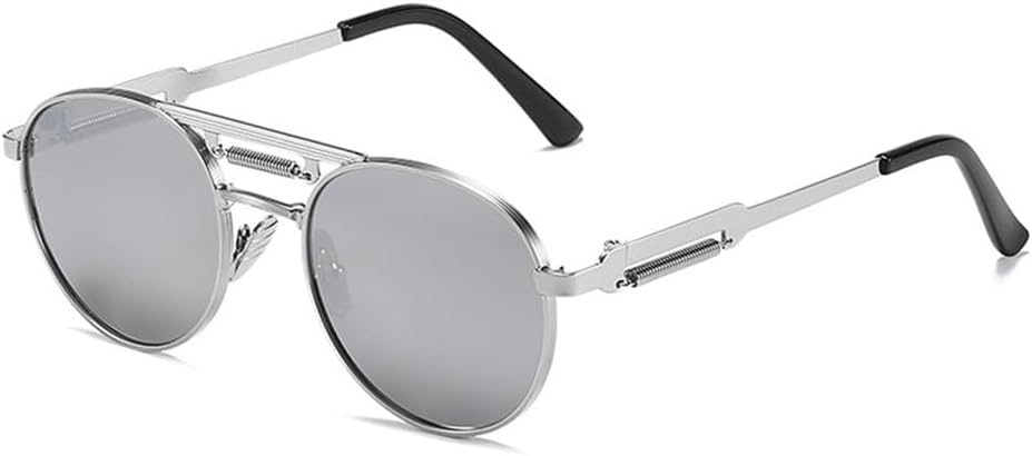 Солнцезащитные очки UV400 - Металлические панк-очки, круглые, прозрачные с градиентом, для женщин и мужчин, для бега и занятий спортом на открытом воздухе UYPTK, Silver Silver Mirror
Солнцезащитные очки UV400 - Металлические панк-очки, круглые, прозрачные с градиентом, для женщин и мужчин, для бега и занятий спортом на открытом воздухе UYPTK, Silver Silver Mirror