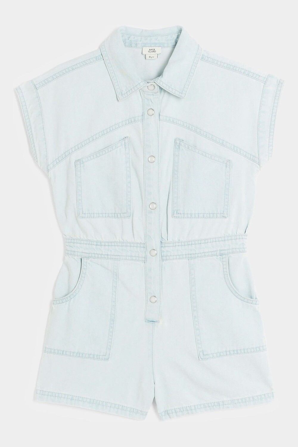 Комбинезон джинсовый для девочек River Island, синий
Комбинезон джинсовый для девочек River Island, синий