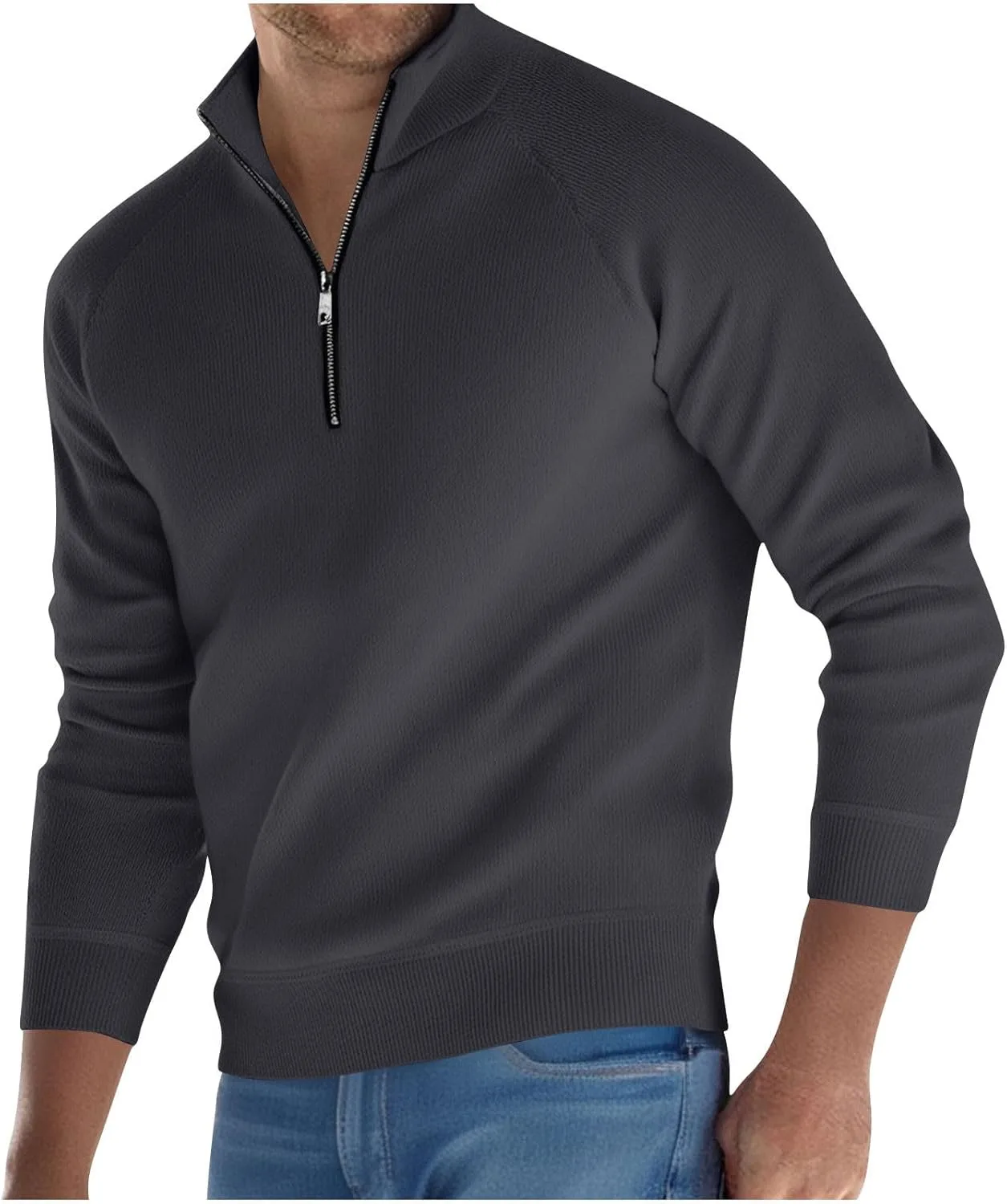 Свитер-полузип для мужчин Slim Fit с длинным рукавом и стойкой QUNPIU
Свитер-полузип для мужчин Slim Fit с длинным рукавом и стойкой QUNPIU