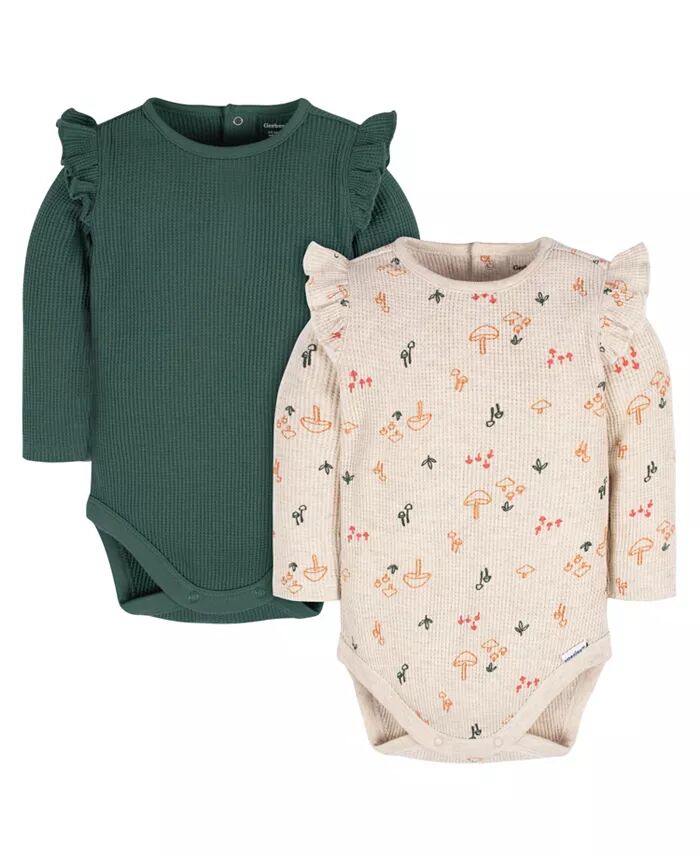 Боди с длинными рукавами для девочек, 2 шт. в упаковке Gerber, зеленый
Боди с длинными рукавами для девочек, 2 шт. в упаковке Gerber, зеленый