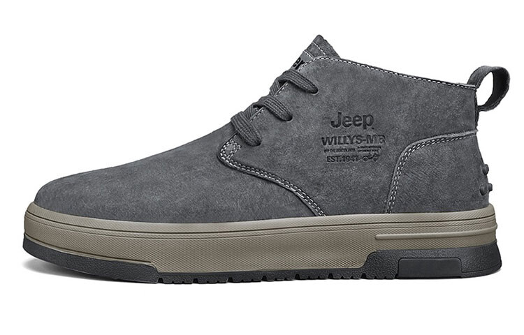 Кроссовки Jeep Lifestyle Shoes Men Mid-top Gray, серый 
Кроссовки Jeep Lifestyle Shoes Men Mid-top Gray, серый