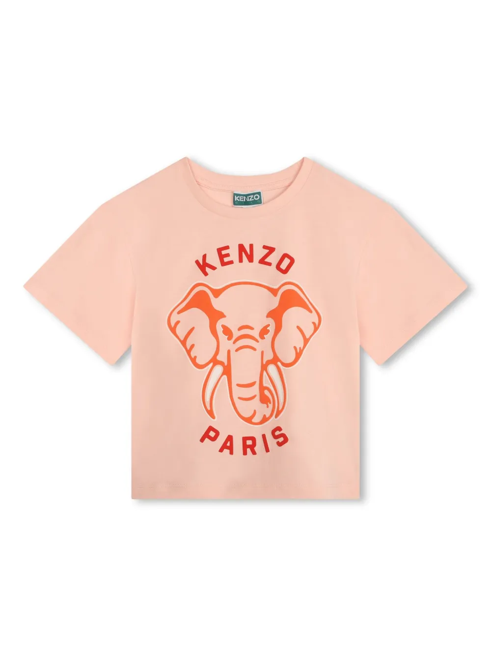 Футболка из органического хлопка с вышивкой Elephant Kenzo Kids, розовый 
Футболка из органического хлопка с вышивкой Elephant Kenzo Kids, розовый