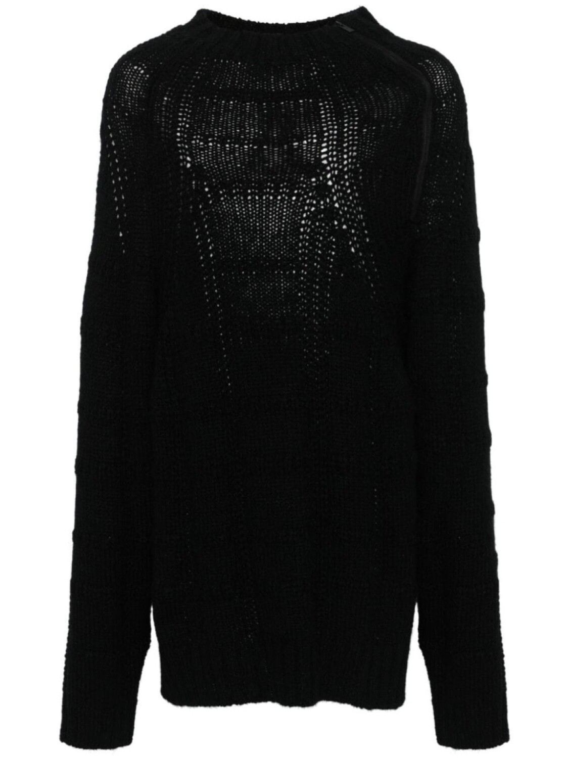 Yohji Yamamoto вязаный свитер, черный 
Yohji Yamamoto вязаный свитер, черный