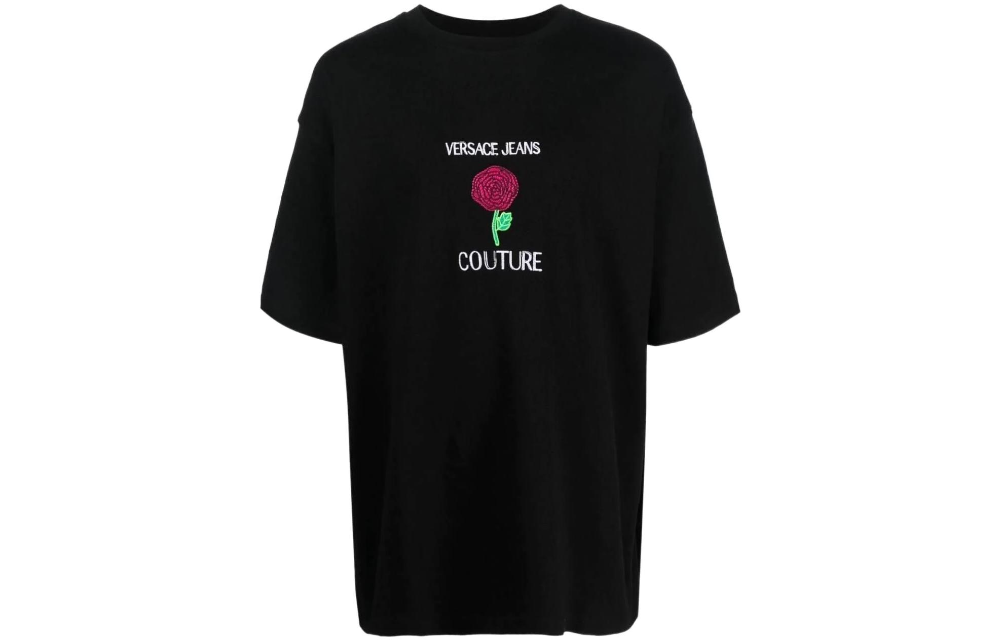 Футболка Couture с цветочной вышивкой из хлопка VERSACE JEANS, черный
Футболка Couture с цветочной вышивкой из хлопка VERSACE JEANS, черный