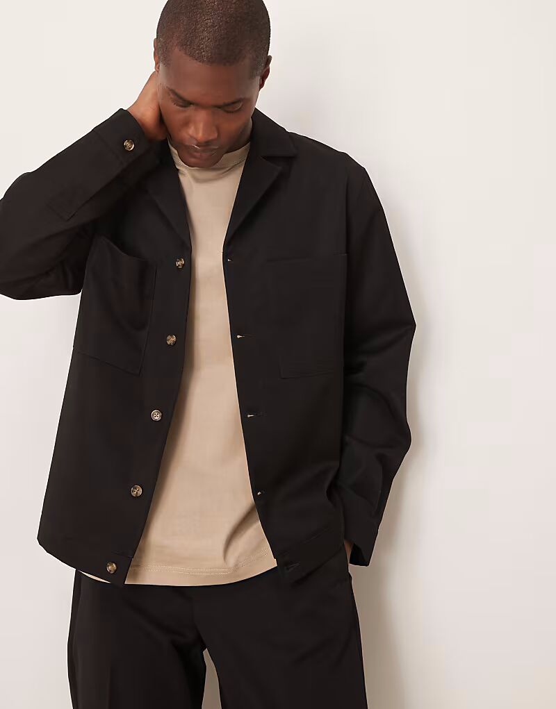 Элегантная куртка-бомбер черного цвета Asos Design
Элегантная куртка-бомбер черного цвета Asos Design