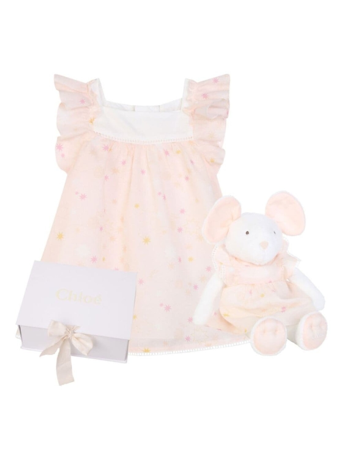 Chloé Kids комплект из платья и мягкой игрушки с принтом, нейтральный цвет
Chloé Kids комплект из платья и мягкой игрушки с принтом, нейтральный цвет