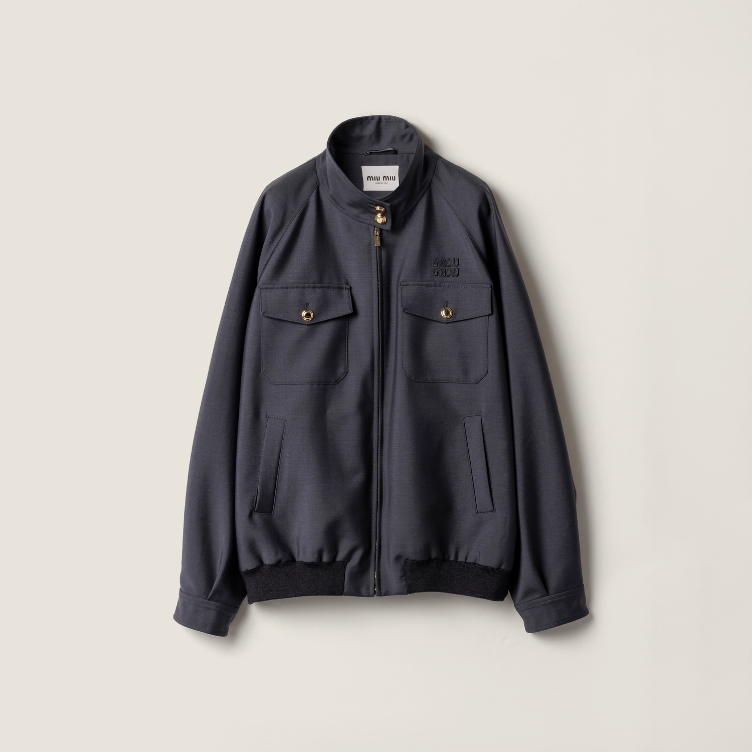 Блузон из скрепленного детского мохера и джерси MIU MIU, гематит
Блузон из скрепленного детского мохера и джерси MIU MIU, гематит