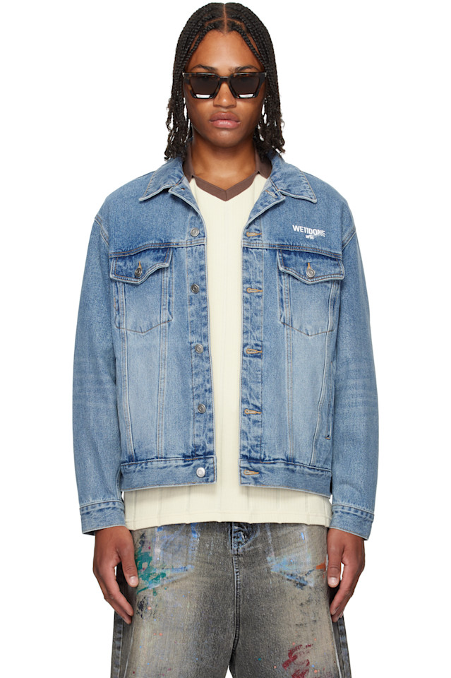 Джинсовая куртка в стиле дальнобойщика с логотипом We11Done, синий
Джинсовая куртка в стиле дальнобойщика с логотипом We11Done, синий