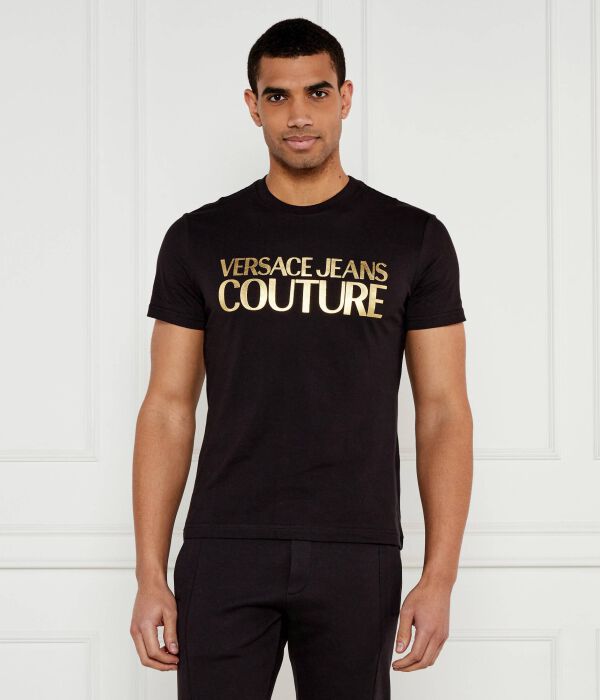Футболка мужская Versace Jeans Couture облегающего кроя с золотым принтом, черный
Футболка мужская Versace Jeans Couture облегающего кроя с золотым принтом, черный