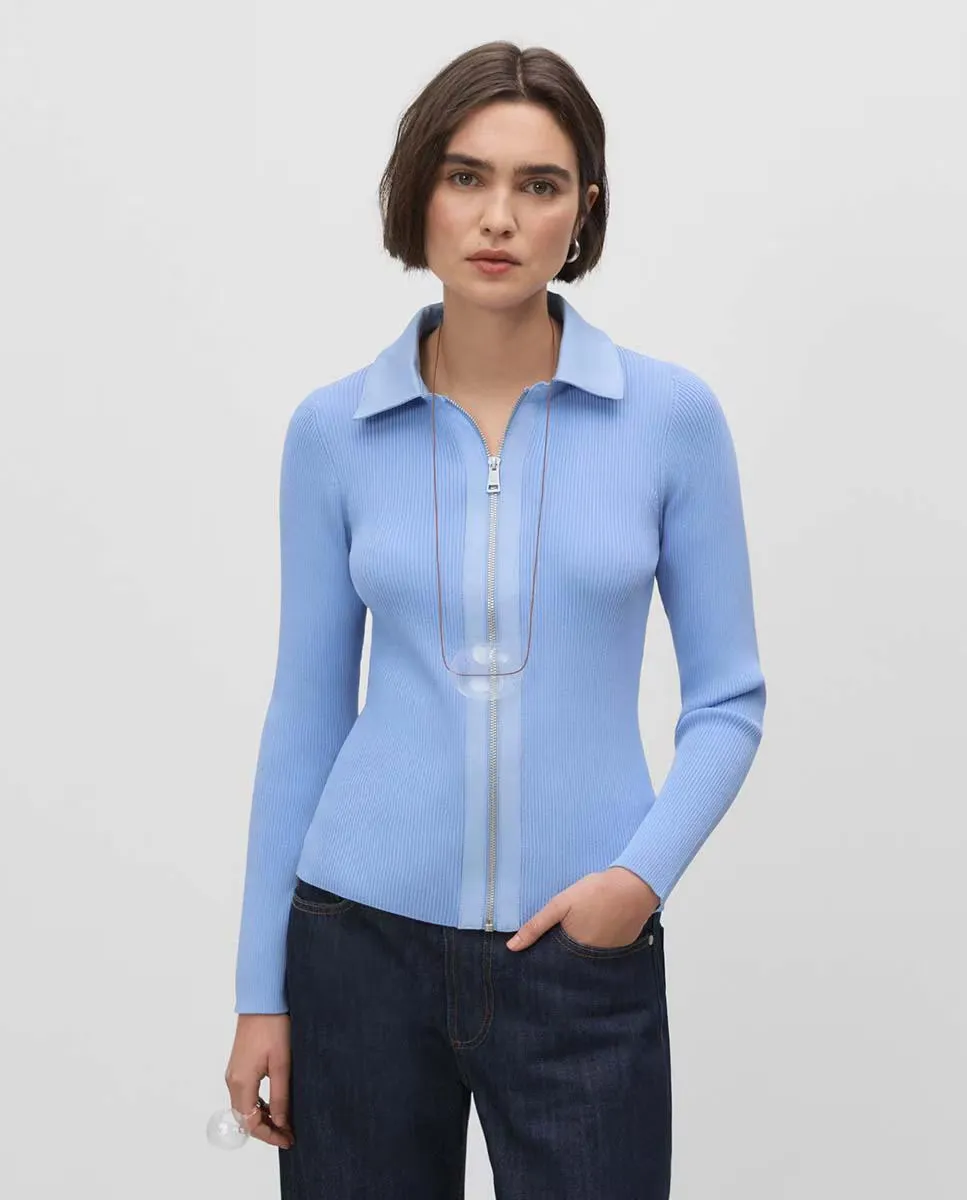 Женский короткий кардиган рубашка с воротником Simorra, синий
Женский короткий кардиган рубашка с воротником Simorra, синий