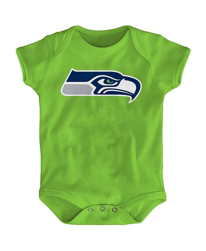 Неоново-зеленое боди с логотипом команды Seattle Seahawks для новорожденных Outerstuff, зеленый 
Неоново-зеленое боди с логотипом команды Seattle Seahawks для новорожденных Outerstuff, зеленый