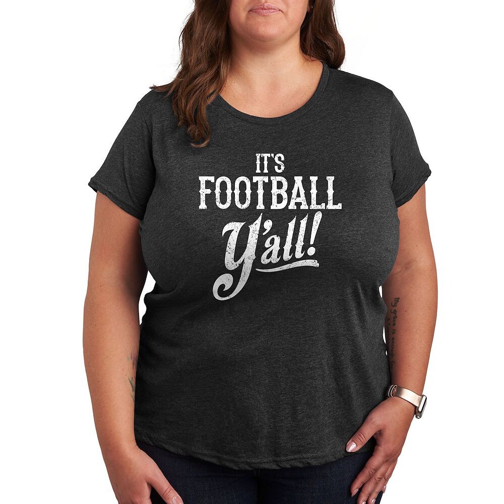 Футболка больших размеров с рисунком It's Football Y'all Licensed Character, цвет Heather Charcoal
Футболка больших размеров с рисунком It's Football Y'all Licensed Character, цвет Heather Charcoal