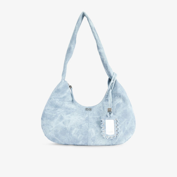 Сумка-хобо Ganni среднего размера хлопковая, голубой
Сумка-хобо Ganni среднего размера хлопковая, голубой