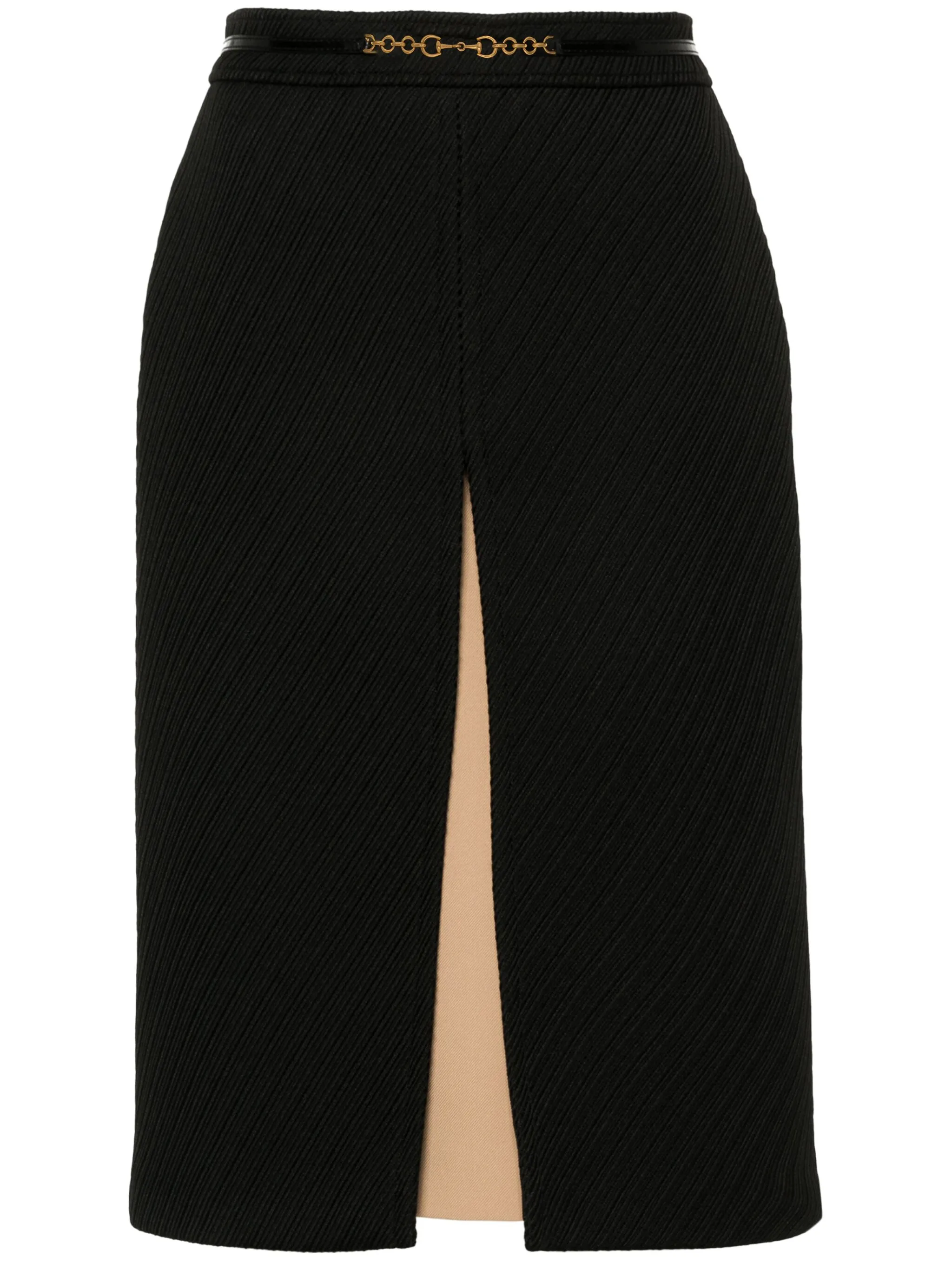 Юбка в полоску с декором Horsebit Gucci, черный
Юбка в полоску с декором Horsebit Gucci, черный