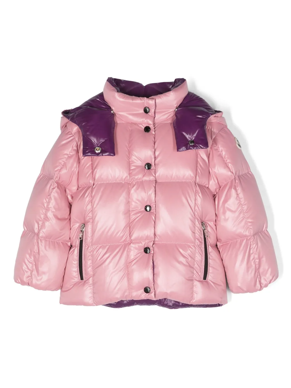 Пуховик с капюшоном и нашивкой-логотипом Moncler Enfant, розовый
Пуховик с капюшоном и нашивкой-логотипом Moncler Enfant, розовый