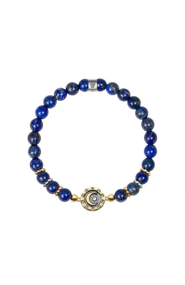 Освещающая энергия - браслет с подвесками из лазурита и луны Karma And Luck, blue/gold/silver
Освещающая энергия - браслет с подвесками из лазурита и луны Karma And Luck, blue/gold/silver