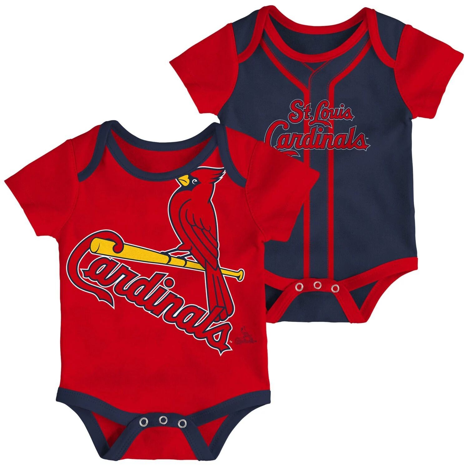 Комплект из 2 двойных боди для младенцев, красный/темно-синий St. Louis Cardinals Outerstuff
Комплект из 2 двойных боди для младенцев, красный/темно-синий St. Louis Cardinals Outerstuff