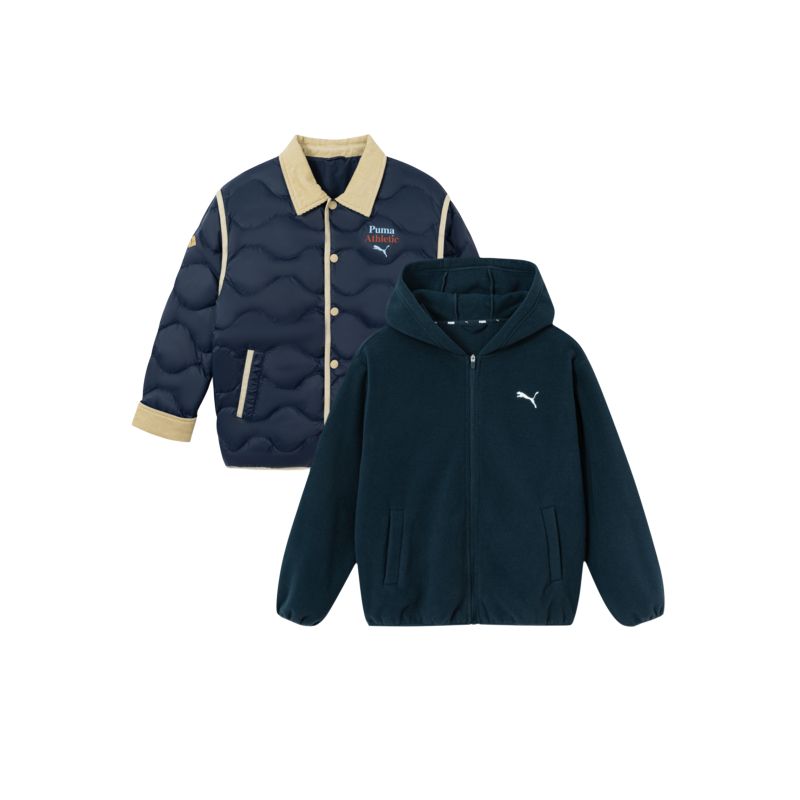 Детский утепленный комплект из двух предметов: куртка-пуховик Reversible PUMA, темно-синий
Детский утепленный комплект из двух предметов: куртка-пуховик Reversible PUMA, темно-синий