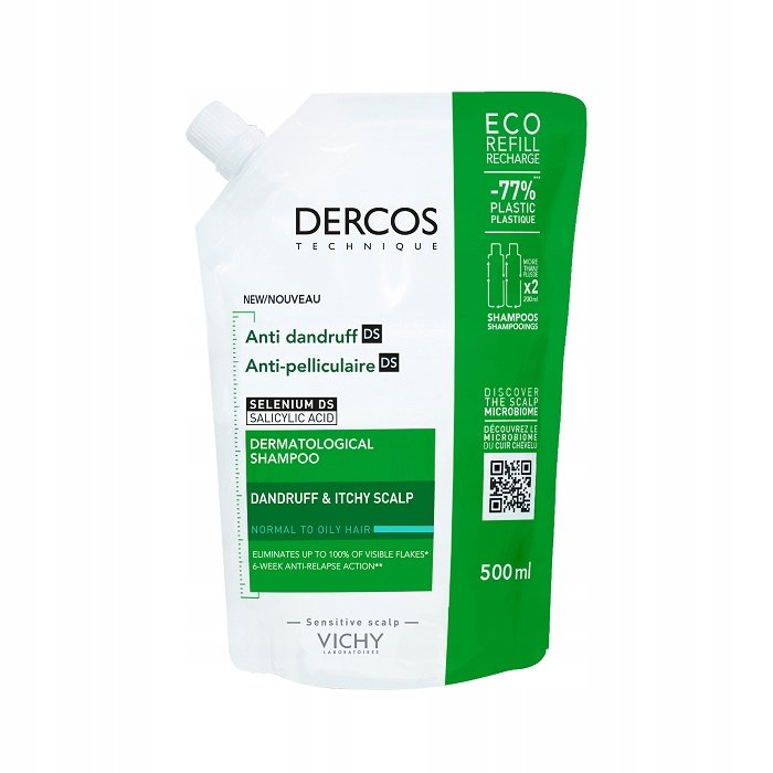 Vichy Dercos Шампунь против перхоти, сменная упаковка, для нормальных и жирных волос, 500 мл
Vichy Dercos Шампунь против перхоти, сменная упаковка, для нормальных и жирных волос, 500 мл