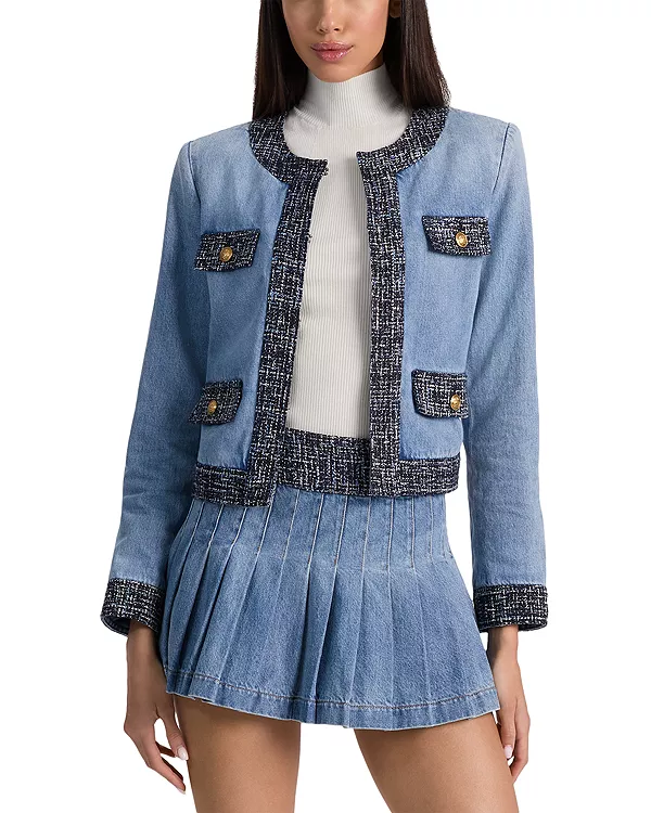 Укороченная джинсовая куртка Landon Alice And Olivia, синий
Укороченная джинсовая куртка Landon Alice And Olivia, синий