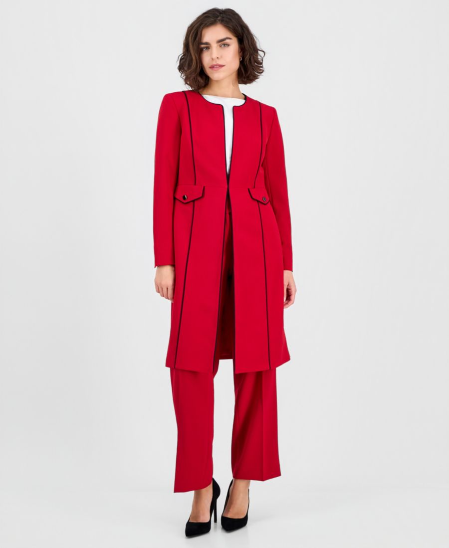 Женский длинный жакет из эластичного крепа с кантом Kasper, Fire Red/black
Женский длинный жакет из эластичного крепа с кантом Kasper, Fire Red/black