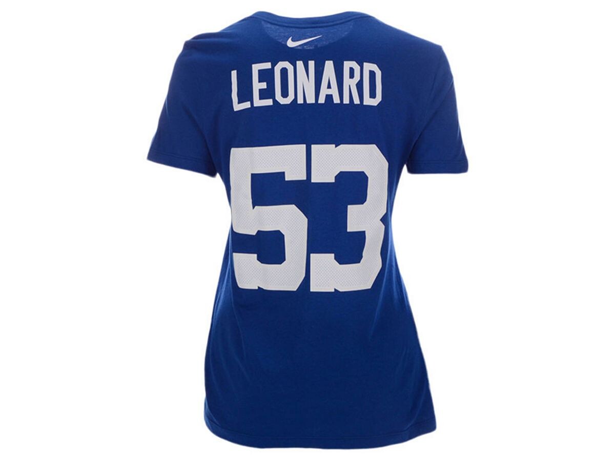 Женская футболка Player Pride Indianapolis Colts Darius Leonard Nike, синий
Женская футболка Player Pride Indianapolis Colts Darius Leonard Nike, синий