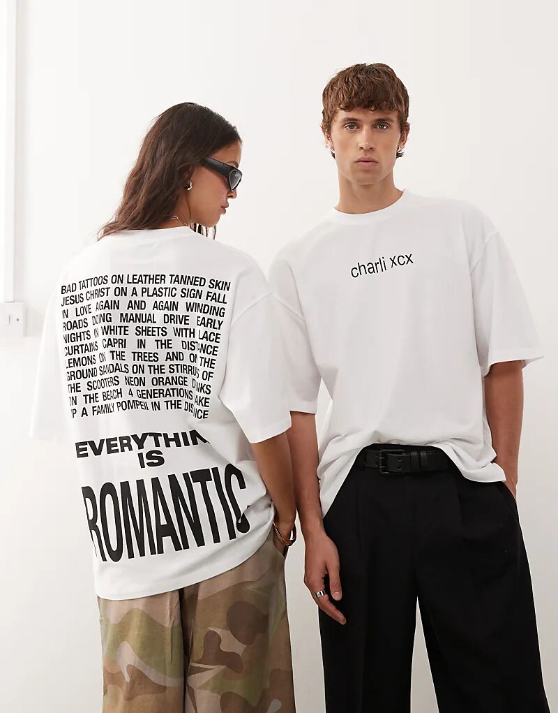 COLLUSION Футболка унисекс, официальная, Charli XCX BRAT, свободного кроя, белого цвета
COLLUSION Футболка унисекс, официальная, Charli XCX BRAT, свободного кроя, белого цвета