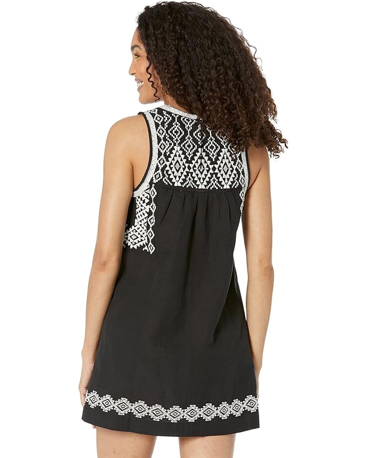 Платье Lucky Brand Embroidered Sleeveless Dress, цвет Jet Black 
Платье Lucky Brand Embroidered Sleeveless Dress, цвет Jet Black