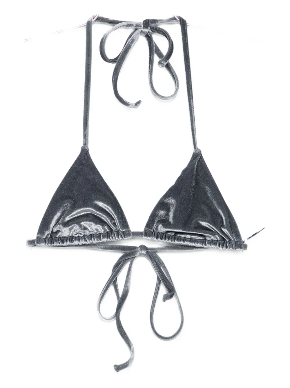 Верх бикини из бархата с треугольными чашечками Paloma Wool, серый
Верх бикини из бархата с треугольными чашечками Paloma Wool, серый