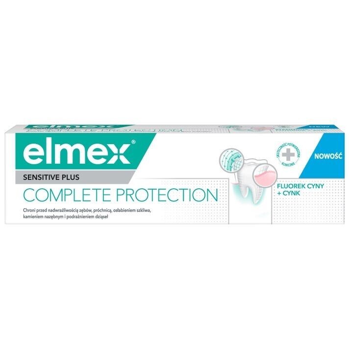Elmex Sensitive Plus Complete Protection Зубная паста, 75 ml
Elmex Sensitive Plus Complete Protection Зубная паста, 75 ml