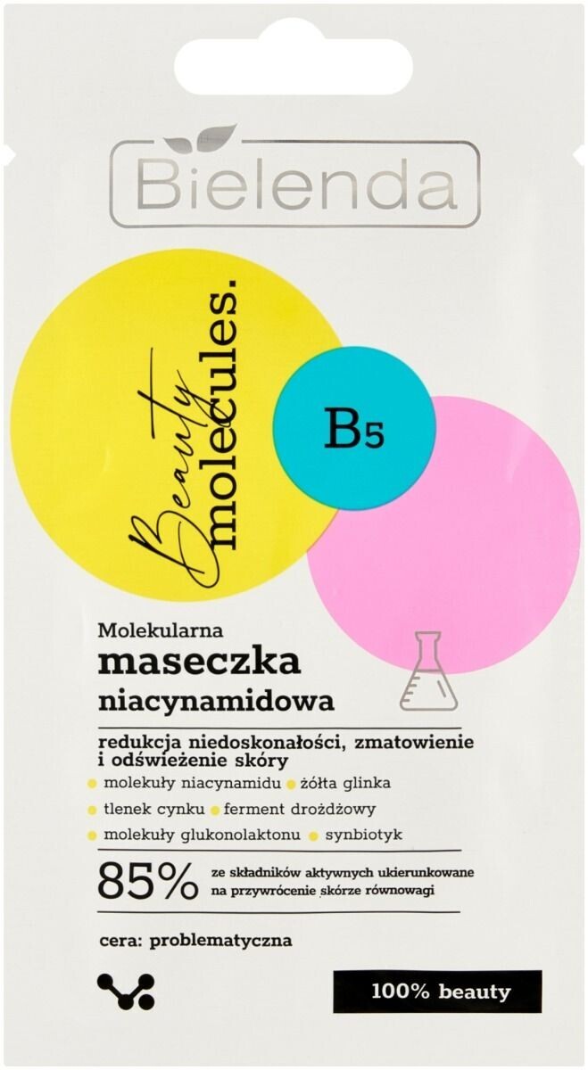 Медицинская маска Bielenda Beauty Molecules Niacynamid, 8 g
Медицинская маска Bielenda Beauty Molecules Niacynamid, 8 g