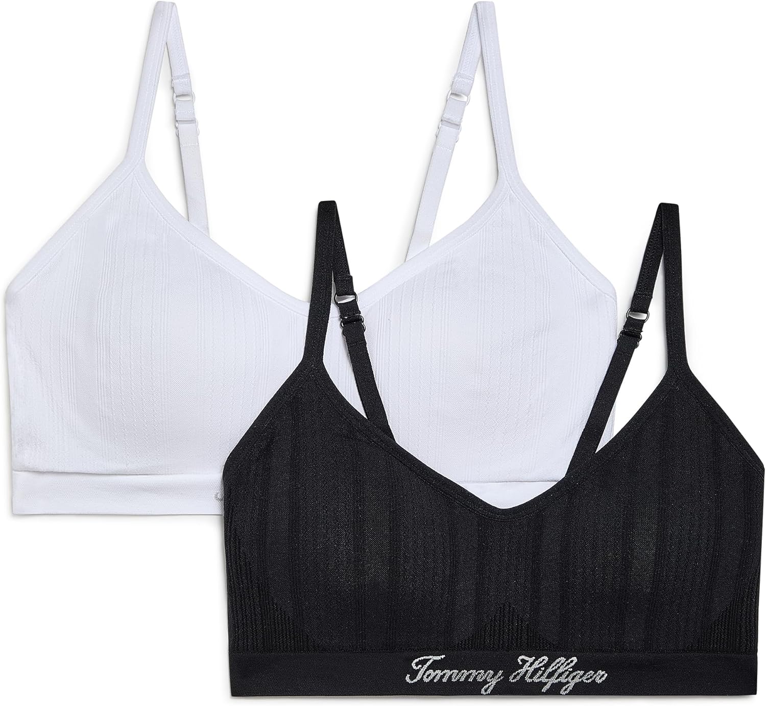 Женские бесшовные бюстгальтеры-бралетты Tommy Hilfiger с легкой подкладкой, 2 шт., Bright White/Black
Женские бесшовные бюстгальтеры-бралетты Tommy Hilfiger с легкой подкладкой, 2 шт., Bright White/Black