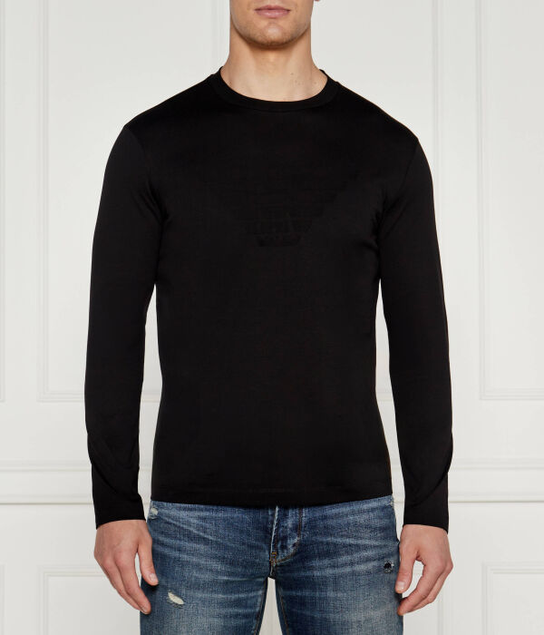Лонгслив мужской Emporio Armani с круглым вырезом однотонный, черный
Лонгслив мужской Emporio Armani с круглым вырезом однотонный, черный