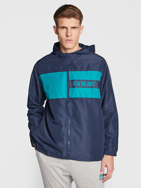 Ветровка свободного кроя New Balance, синий 
Ветровка свободного кроя New Balance, синий