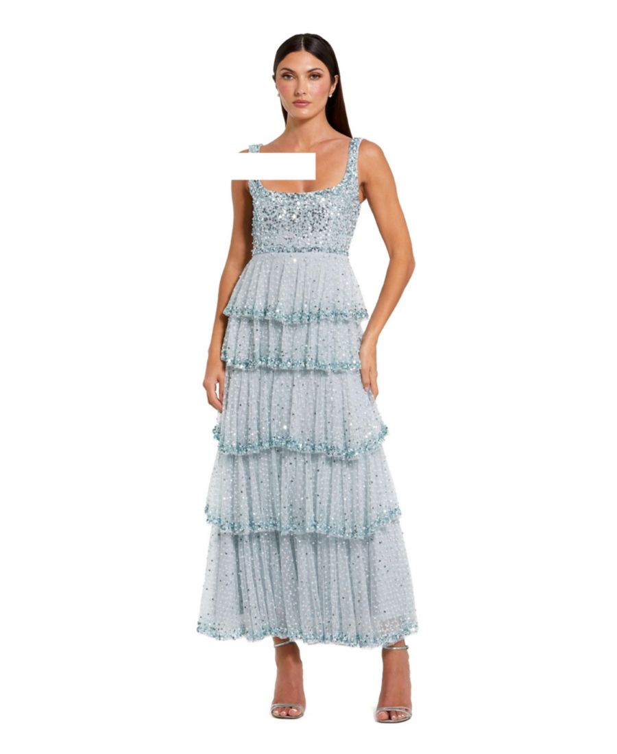 Женское платье с вышивкой, сетчатой многоярусной оборкой и вырезом-лодочкой Mac Duggal, Powder blue
Женское платье с вышивкой, сетчатой многоярусной оборкой и вырезом-лодочкой Mac Duggal, Powder blue