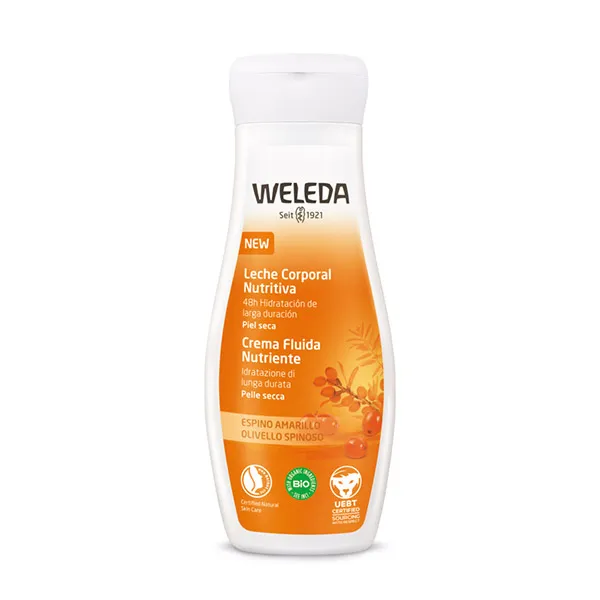 Интенсивное увлажнение, восстановление и защита Leche Corporal Nutritiva De Espino Amarillo Weleda, 200 ml
Интенсивное увлажнение, восстановление и защита Leche Corporal Nutritiva De Espino Amarillo Weleda, 200 ml