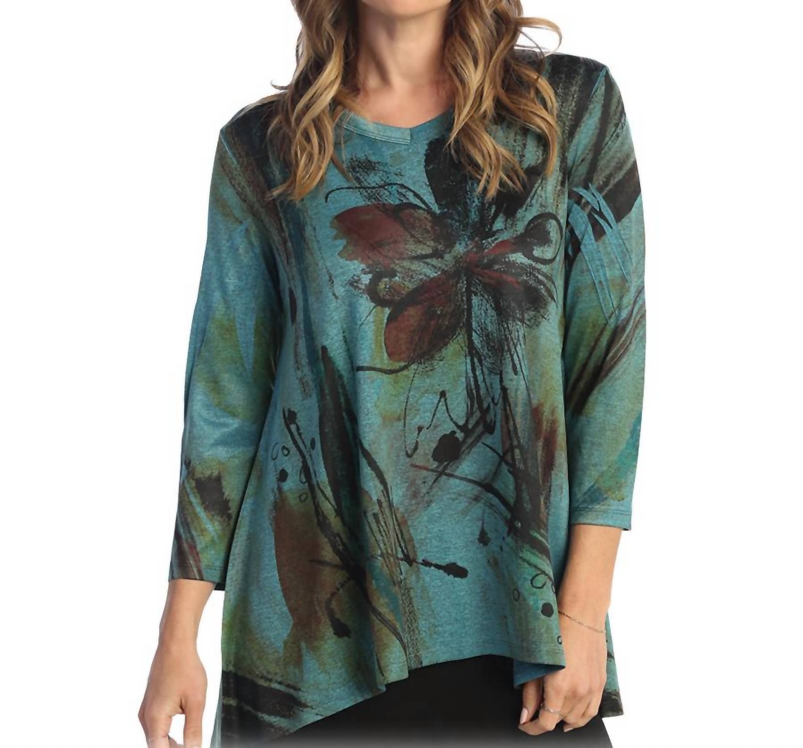 Jess & Jane Sola Slinky High Low Top - Plus In Multi
Jess & Jane Sola Slinky High Low Top - Plus In Multi