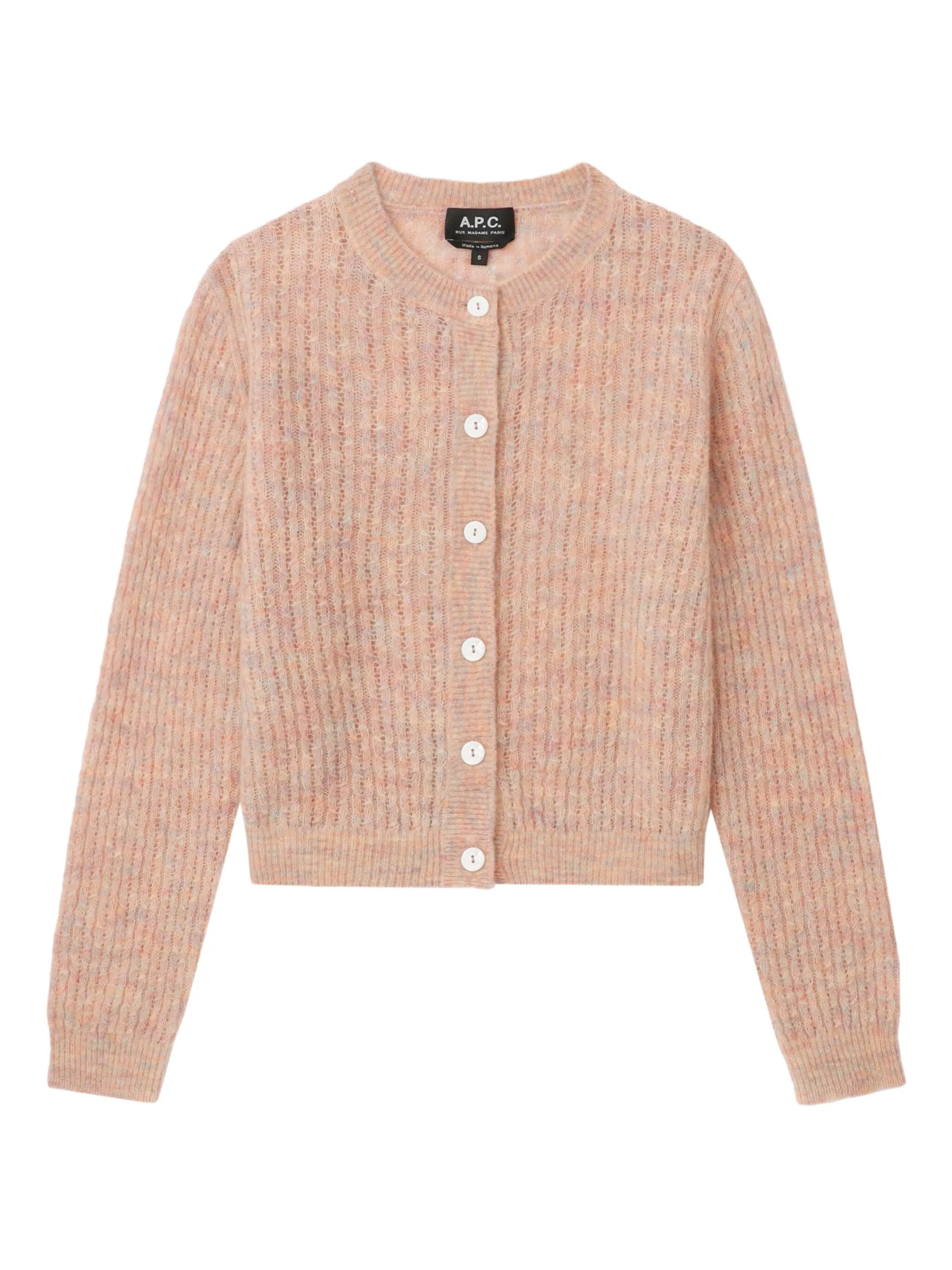 Кардиган на пуговицах A.P.C., розовый
Кардиган на пуговицах A.P.C., розовый